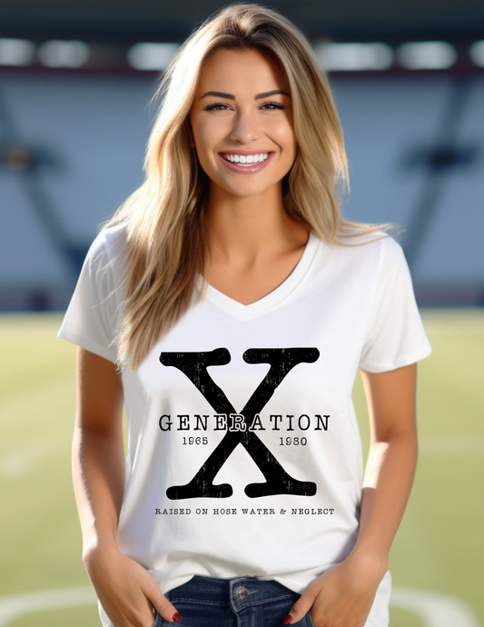 Generation X V-neck T-shirt